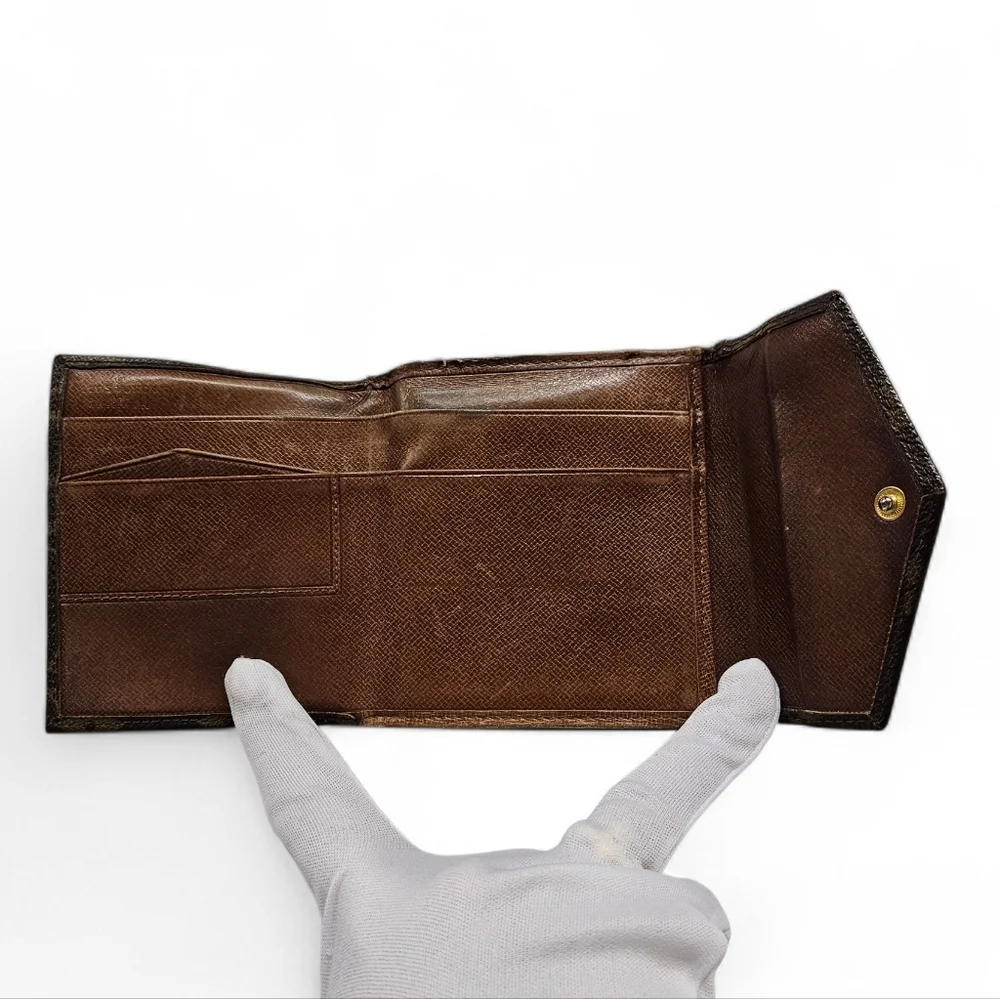 Louis Vuitton Vintage Elise Double Snap Wallet in Monogram Canvas From 1986